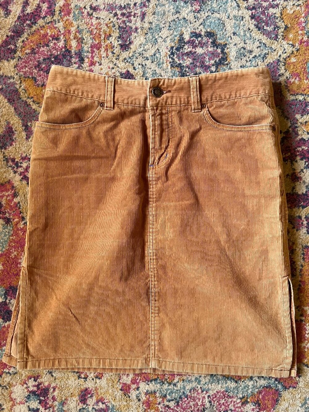 Vintage Y2K Roxy Jean Brown Corduroy Mini Skirt